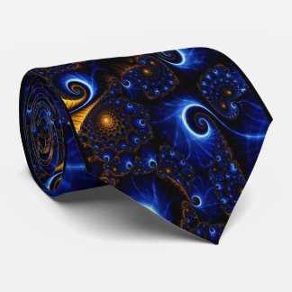 blue and gold nebulas tie