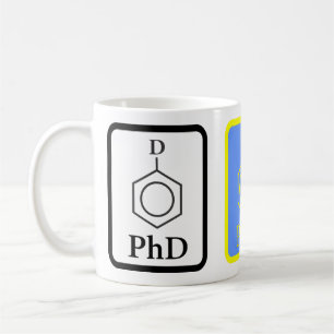 Blue and Gold PhD Molecule Mug