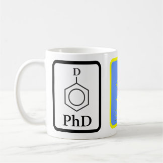 Blue and Gold PhD Molecule Mug