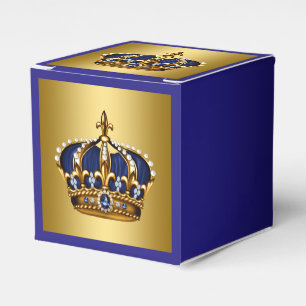 Blue and Gold Prince Favor Box