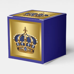 Blue and Gold Prince Favor Box