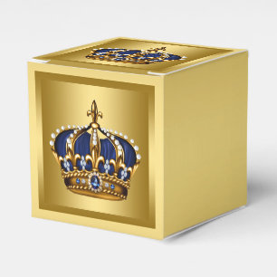 Blue and Gold Prince Favor Box