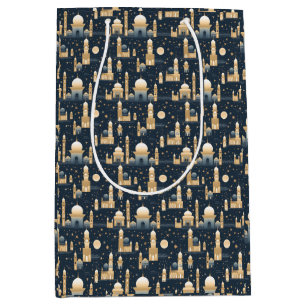 Blue and gold Ramadan and Eid Medium Gift Bag