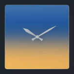 Blue and Gold Square Wall Clock<br><div class="desc">2024</div>