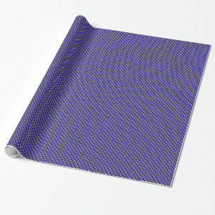 Blue and Gold Star of David Jewish Wrapping Paper