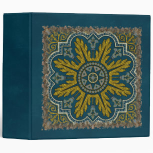Blue and Gold Star Point Deco Binder