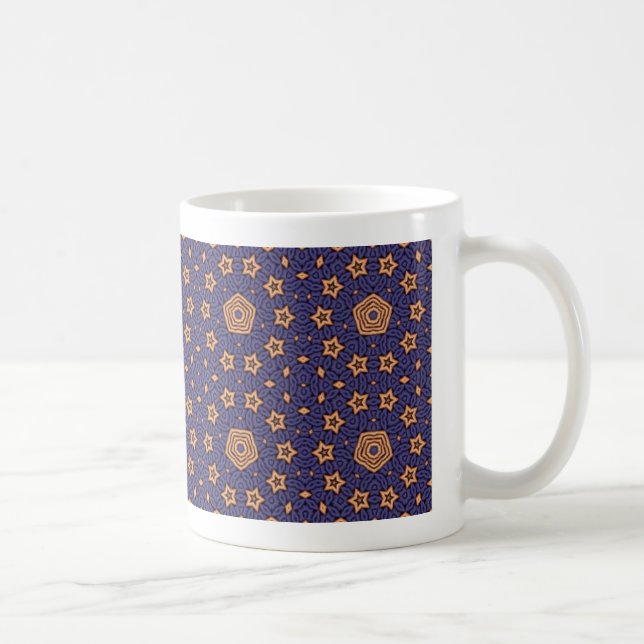 Blue and gold starry mug (Right)
