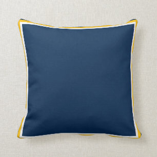 Blue and Gold Throw Pillow