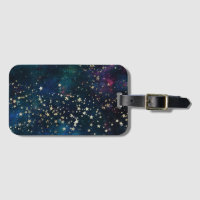 Blue and Gold Under the Stars Night Sky
