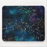Blue and Gold Under the Stars Night Sky Mouse Pad<br><div class="desc">Blue and Gold Foil Under the Stars Night Sky Celestial Galaxy Background.</div>