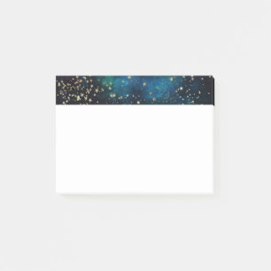 Blue and Gold Under the Stars Night Sky Post-it Notes