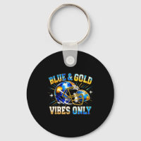 Blue And Gold Vibes Only Football Fan Gift