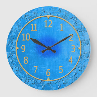 Blue and Gold Vintage Look Clock