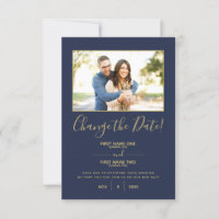Blue and gold your photo change the date card