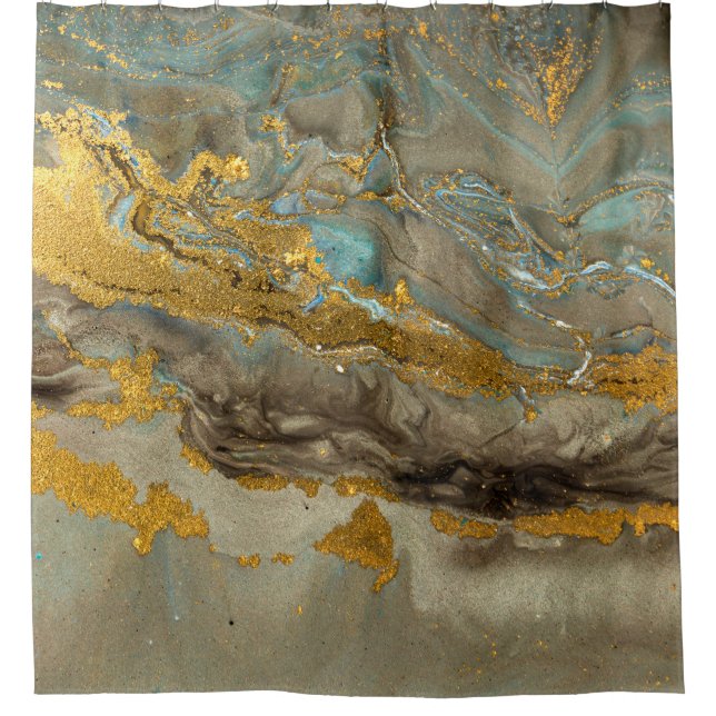 Blue and golden marble pattern (Front)