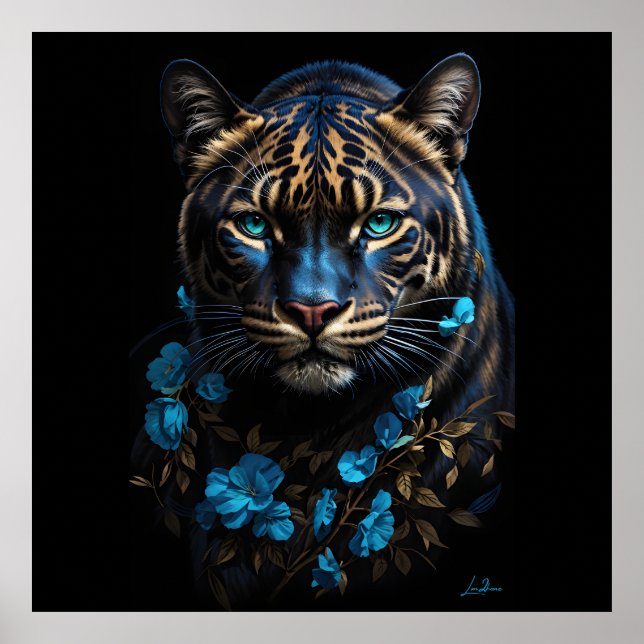 Blue and golden panther poster (Front)