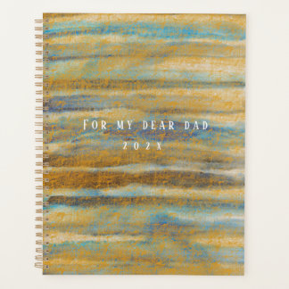 Blue and golden watercolour  planner