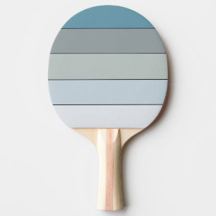 Blue And Gray Color Stripes On Watercolor Paper Ping Pong Paddle
