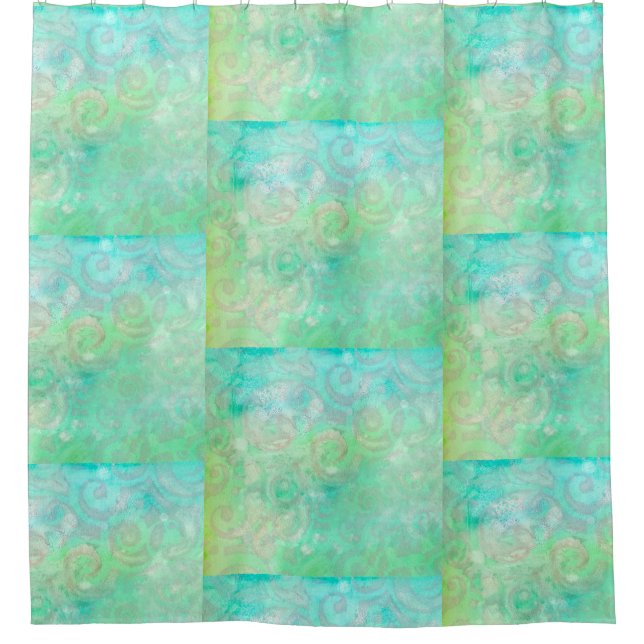 Blue and Green Abstract Art (Front)