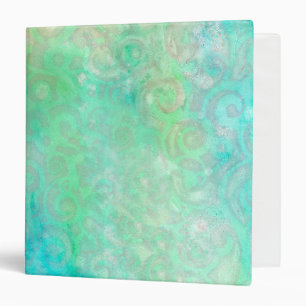 Blue and Green Abstract Art Binder