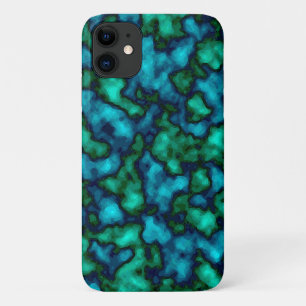 Blue and Green Abstract Pattern iPhone 11 Case
