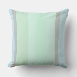 Blue and Green Abstract Stripes Throw Pillow