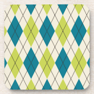 Blue And Green Argyle Coaster