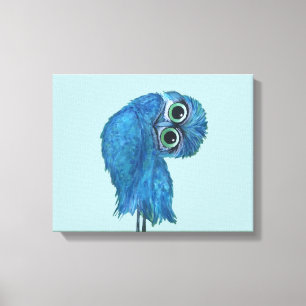 Blue and Green Burrowing Owl Decor