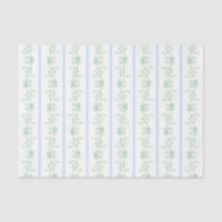 Blue and Green Christmas Holly Stripe