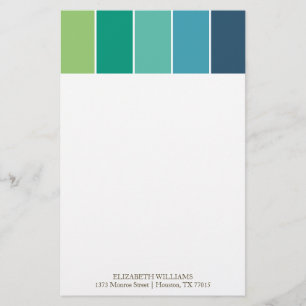Blue and Green Colour Blocks Stationery