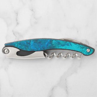 Blue and Green Cork Screw Corkscrew