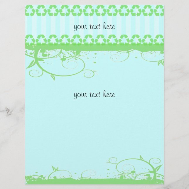 Blue and Green Funky Design Flyer (Front)