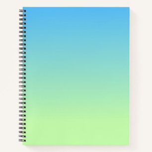 Blue and Green Gradient Notebook