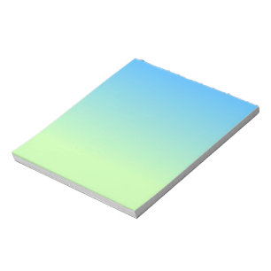 Blue and Green Gradient Notepad