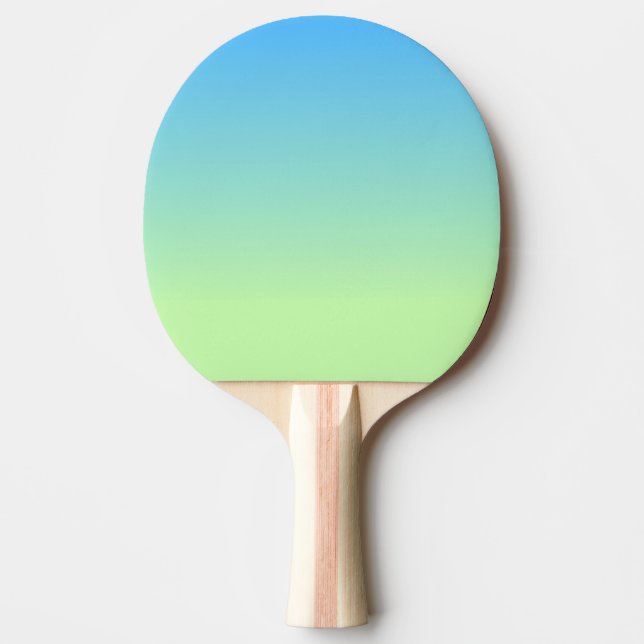 Blue and Green Gradient Ping Pong Paddle (Front)