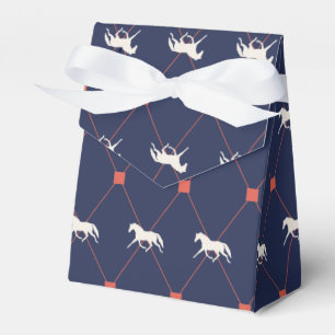 Blue and Green Harleqiun Trotting Horse Pattern Favor Box