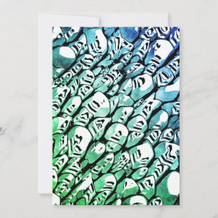 Blue and Green Holiday Card