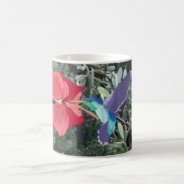 Blue and Green Humming Bird Coffee Mug (Center)
