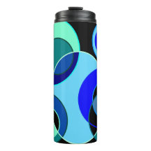 Blue and green intersecting circles design