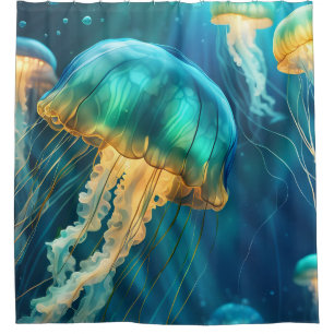 Blue and Green Jellyfish