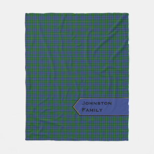 Blue and Green Johnston Plaid Fleece Blanket