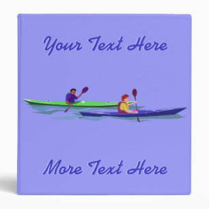 Blue and Green Kayaks Binder