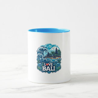 Blue and Green Love Bali Mug