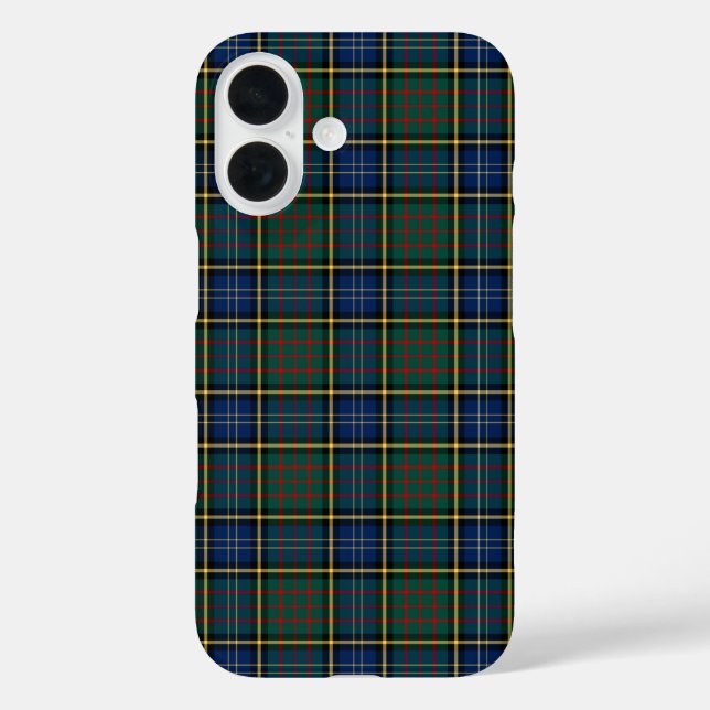 Blue and Green MacMillan Clan Modern Hunting Plaid Case-Mate iPhone Case (Back)