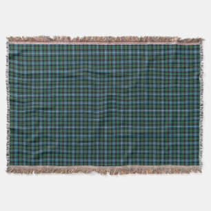Blue and Green MacRae Clan Hunting Tartan Throw Blanket