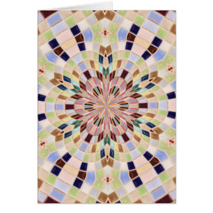 Blue and Green Mosaic Kaleidoscope