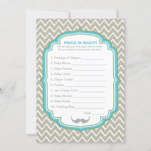 Blue and Green Mustache Price est la bonne carte d