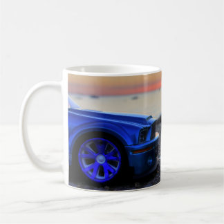 Blue and Green Mustangs at Sunset Coffee Mug