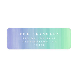 Blue and Green Ombre Return Address Labels
