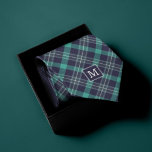 Blue and Green Plaid Pattern Monogrammed Tie<br><div class="desc">Blue and Green Plaid Pattern Monogrammed design.</div>
